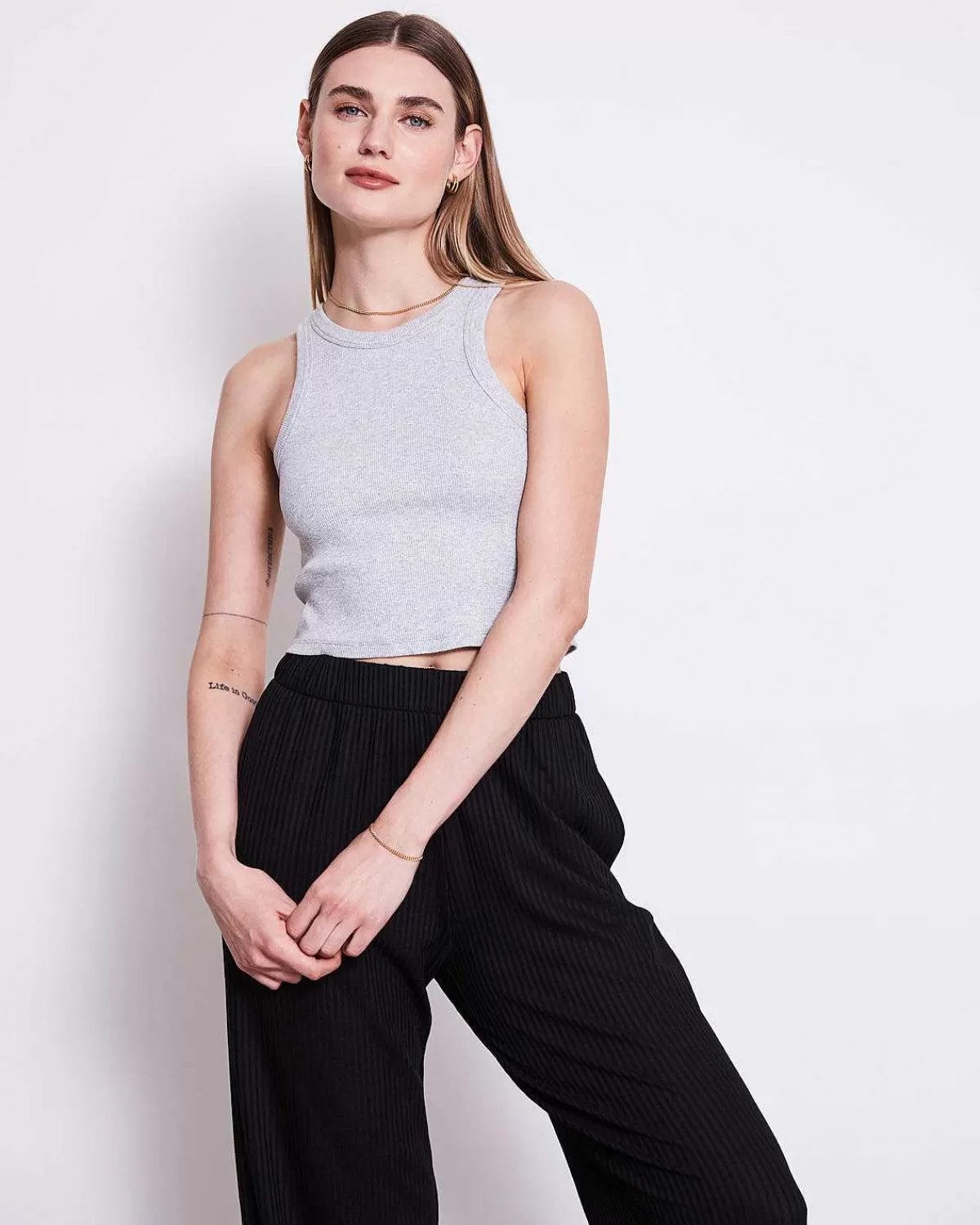 Organic Cotton Tank Top Porto Light Grey Gots>JAN 'N JUNE Best Sale