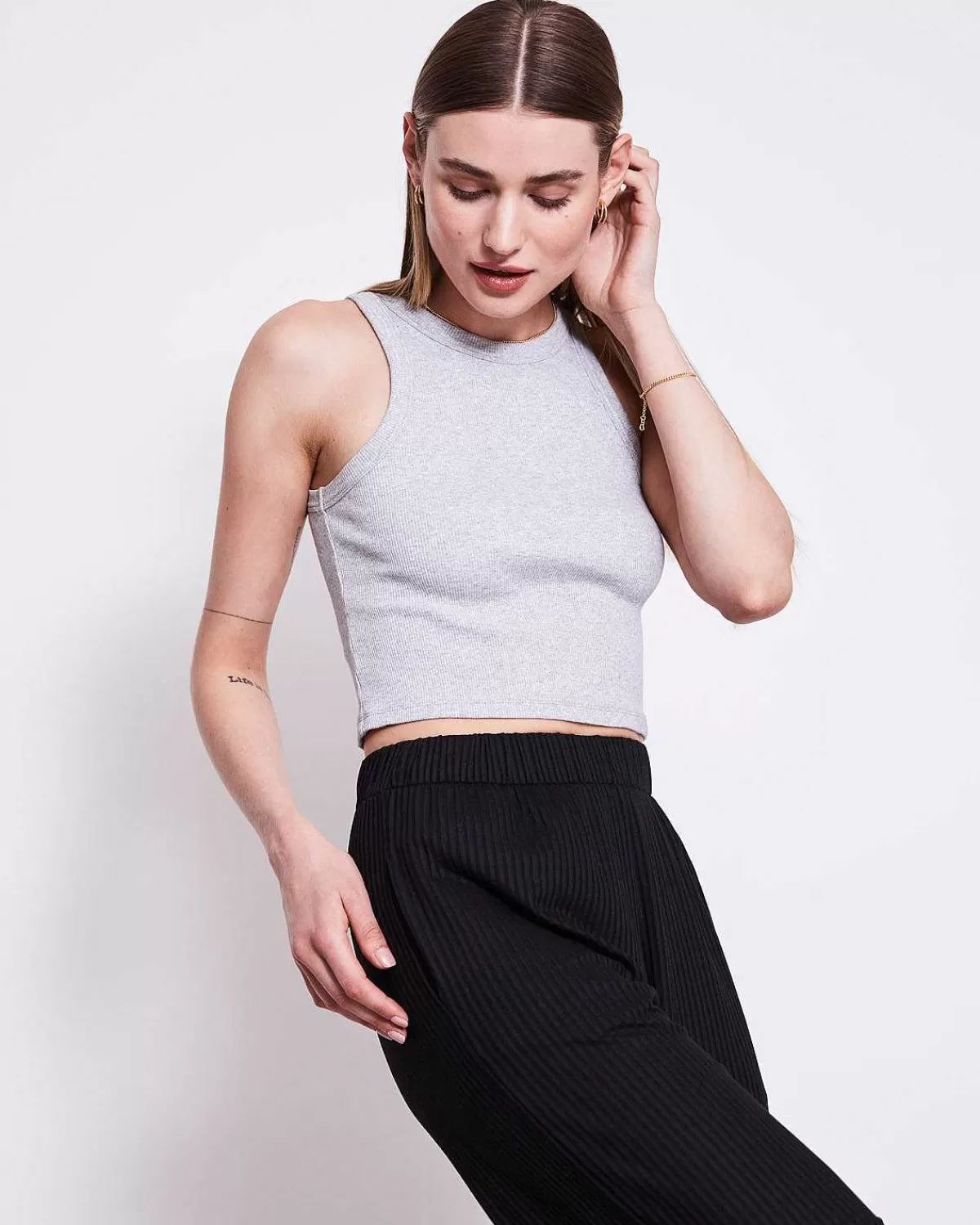 Organic Cotton Tank Top Porto Light Grey Gots>JAN 'N JUNE Best Sale